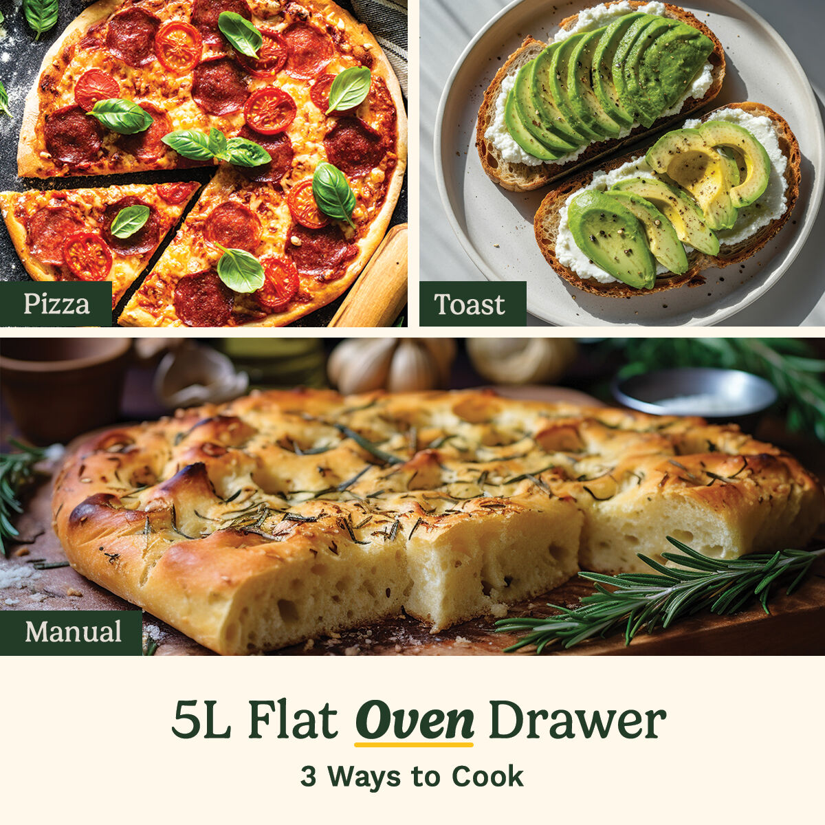 Cuisinart Tri Zone flat oven drawer